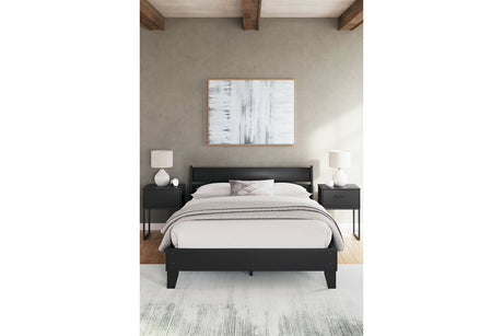 Socalle Black Queen Platform Bed from Ashley - Luna Furniture