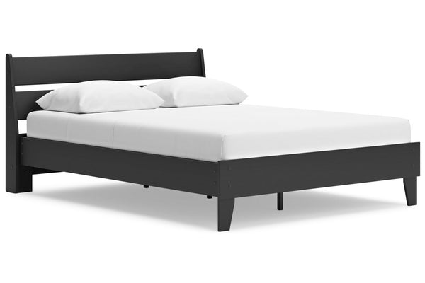 Socalle Black Queen Platform Bed