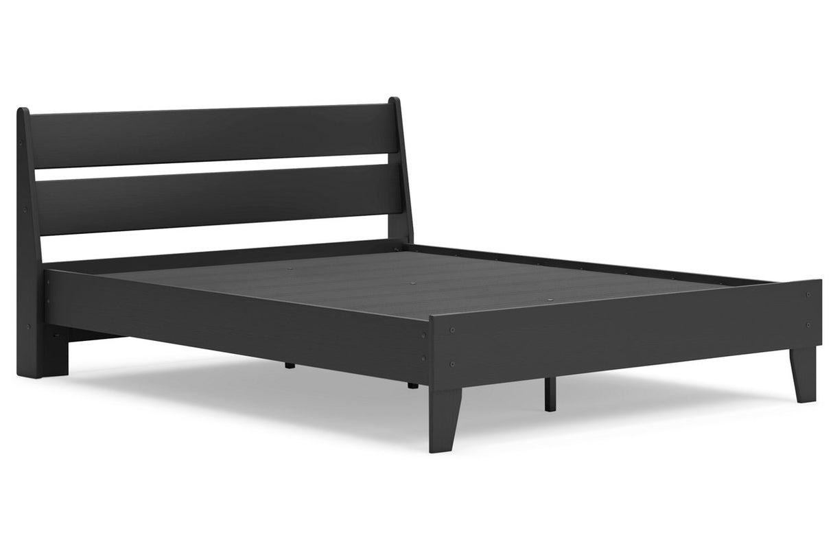 Socalle Black Queen Platform Bed from Ashley - Luna Furniture
