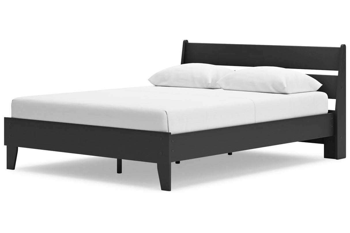 Socalle Black Queen Platform Bed from Ashley - Luna Furniture
