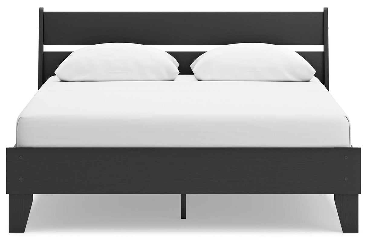 Socalle Black Queen Platform Bed from Ashley - Luna Furniture