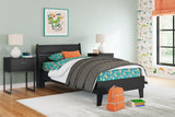 Socalle Black Twin Platform Bed from Ashley - Luna Furniture