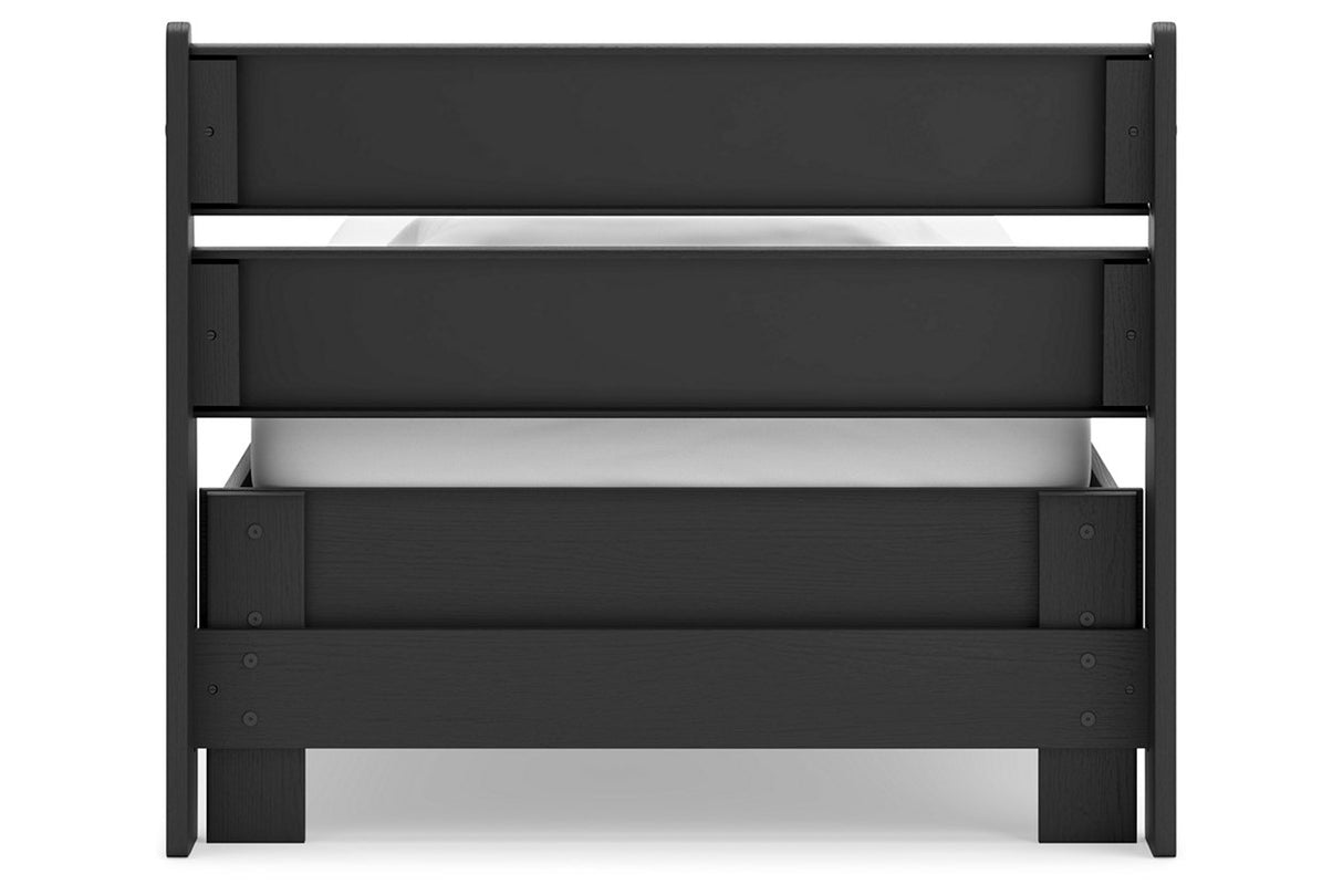 Socalle Black Twin Platform Bed from Ashley - Luna Furniture