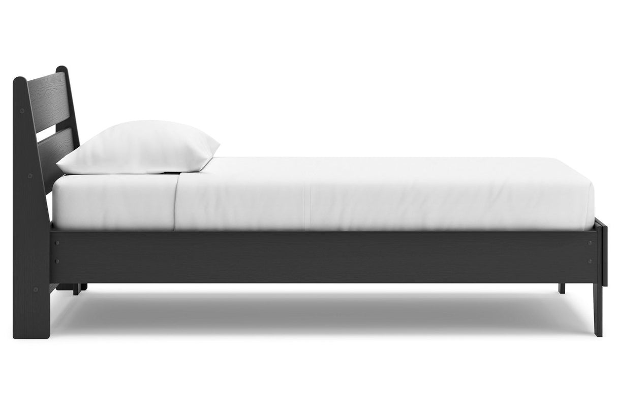 Socalle Black Twin Platform Bed from Ashley - Luna Furniture