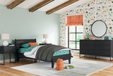 Socalle Black Twin Platform Bed from Ashley - Luna Furniture