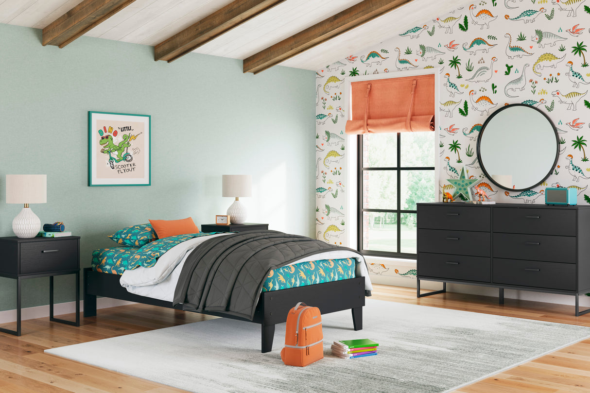 Socalle Black Youth Platform Base Bedroom Set from Ashley - Luna Furniture