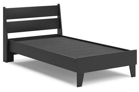 Socalle Black Twin Platform Bed from Ashley - Luna Furniture