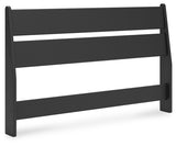 Socalle Full Panel Headboard with 2 Nightstands in Black from Ashley - Luna Furniture