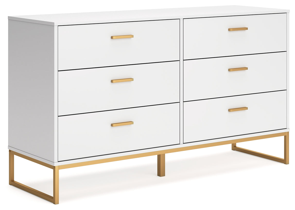 Socalle Full Panel Headboard with Dresser and Nightstand in Two-tone from Ashley - Luna Furniture