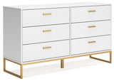 Socalle Full Panel Headboard with Dresser and Nightstand in Two-tone from Ashley - Luna Furniture