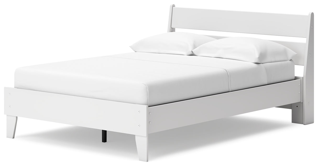Socalle Full Panel Platform Bed with Dresser, Chest and 2 Nightstands in Two-tone from Ashley - Luna Furniture