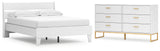 Socalle Full Panel Platform Bed with Dresser in Two-tone from Ashley - Luna Furniture