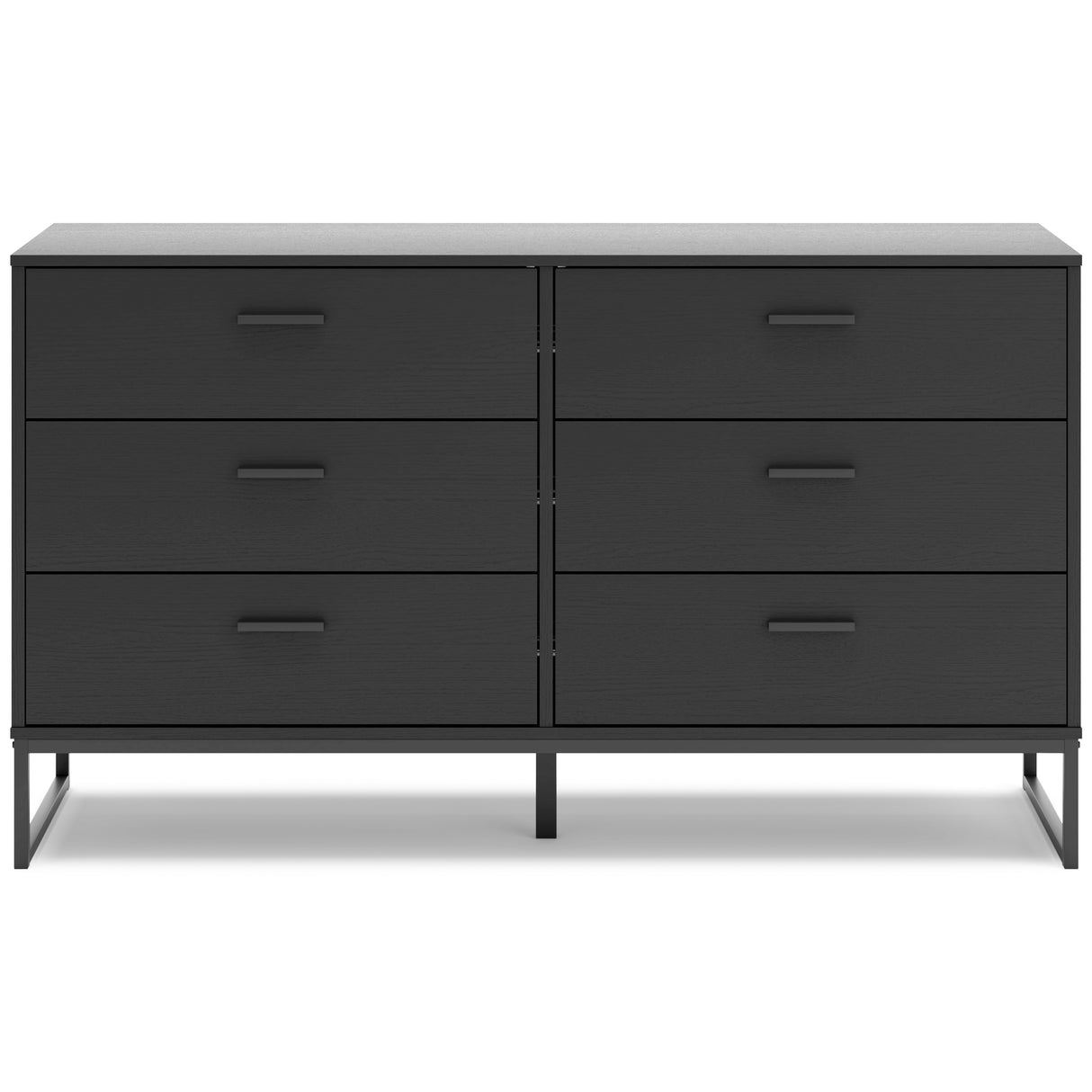 Socalle Full Platform Bed with Dresser and 2 Nightstands in Black from Ashley - Luna Furniture