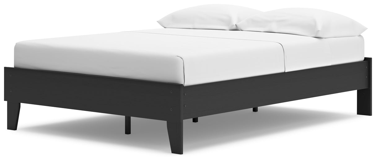 Socalle Full Platform Bed with Dresser and Chest in Black from Ashley - Luna Furniture