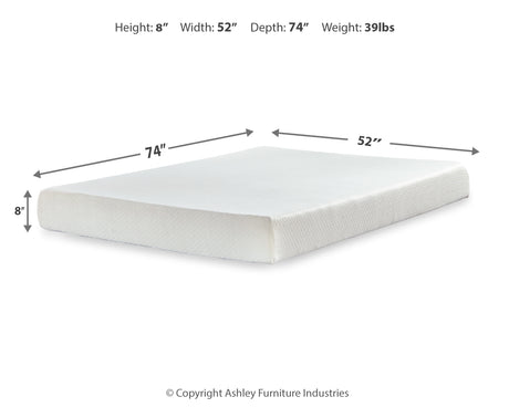 Socalle Full Platform Bed with Mattress in Light Natural from Ashley - Luna Furniture