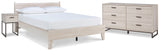 Socalle Light Natural Queen Panel Platform Bed with Dresser and Nightstand from Ashley - Luna Furniture
