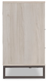 Socalle Light Natural Queen Panel Platform Bed with Dresser and Nightstand from Ashley - Luna Furniture