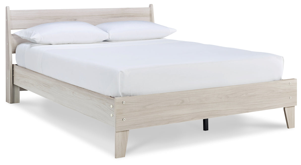 Socalle Light Natural Queen Panel Platform Bed with Dresser and Nightstand from Ashley - Luna Furniture