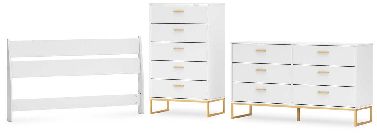 Socalle Queen Panel Headboard with Dresser and Chest in Two-tone from Ashley - Luna Furniture