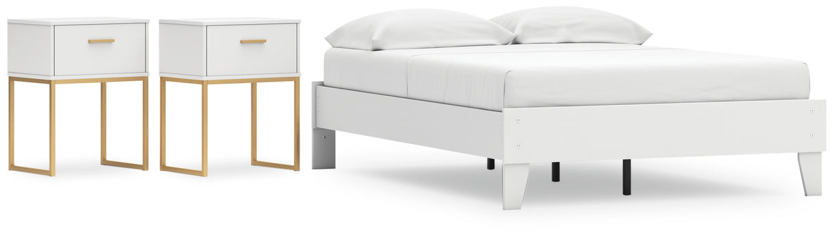 Socalle Queen Platform Bed with Dresser and 2 Nightstands in Two-tone from Ashley - Luna Furniture
