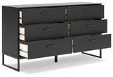 Socalle Queen Platform Bed with Dresser and Nightstand in Black from Ashley - Luna Furniture