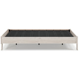 Socalle Queen Platform Bed with Mattress in Light Natural from Ashley - Luna Furniture