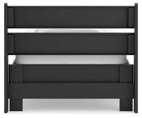 Socalle Twin Panel Headboard with Dresser and 2 Nightstands in Black from Ashley - Luna Furniture