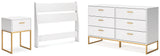 Socalle Twin Panel Headboard with Dresser and Nightstand in Two-tone from Ashley - Luna Furniture