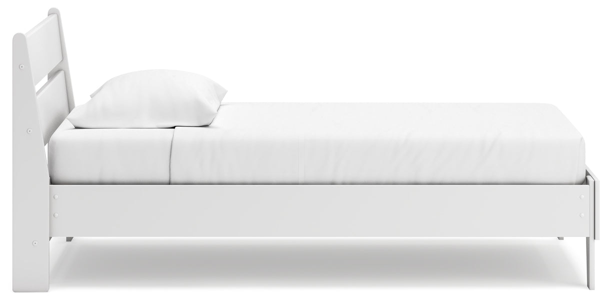 Socalle Twin Panel Platform Bed with Dresser and Chest in Two-tone from Ashley - Luna Furniture