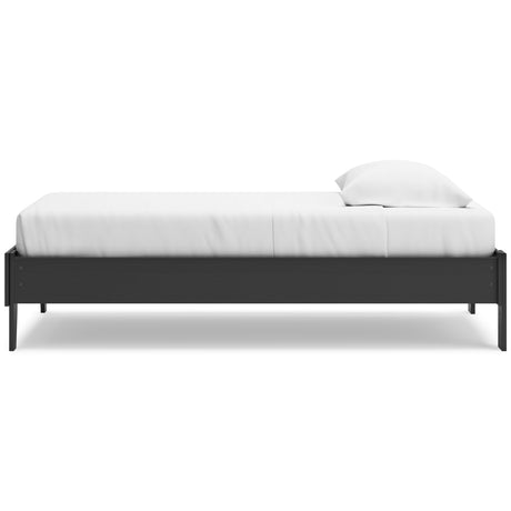Socalle Twin Platform Bed with Dresser and Chest in Black from Ashley - Luna Furniture