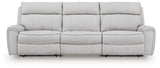 Social Pointe Pearl/Ash 3-Piece Power Reclining Sofa from Ashley Furniture - Luna Furniture