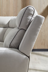 Social Pointe Pearl/Ash 5-Piece Power Reclining Sectional from Ashley Furniture - Luna Furniture