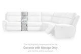 Social Pointe Pearl/Ash Console with Storage from Ashley - Luna Furniture