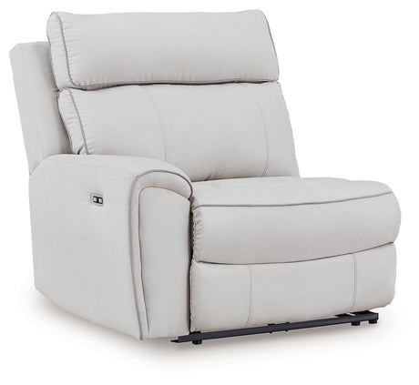 Social Pointe Pearl/Ash Left-Arm Facing Power Recliner from Ashley - Luna Furniture
