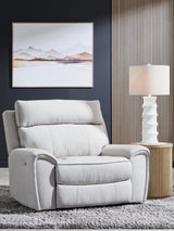 Social Pointe Pearl/Ash Power Recliner from Ashley Furniture - Luna Furniture