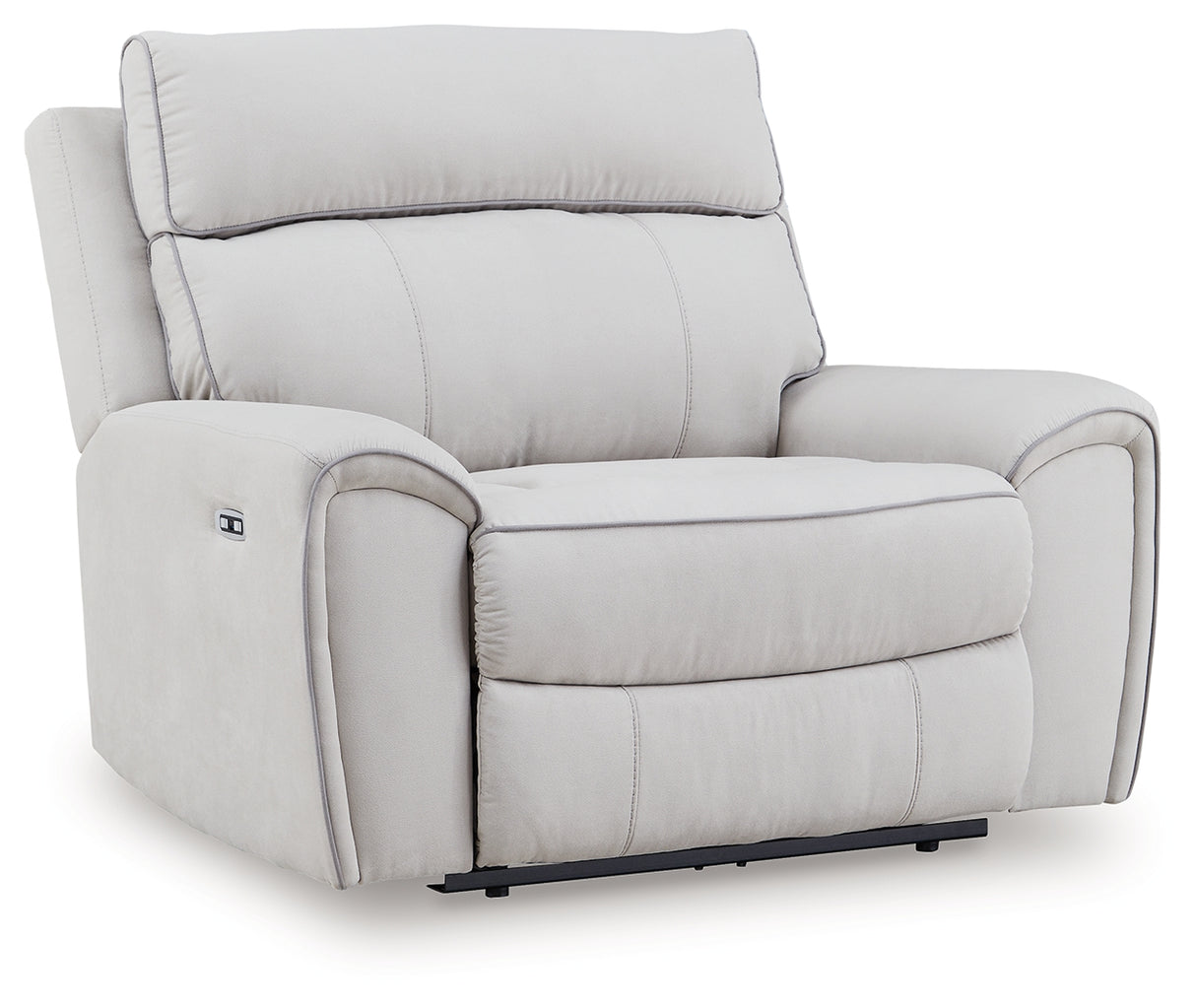 Social Pointe Pearl/Ash Power Recliner from Ashley Furniture - Luna Furniture