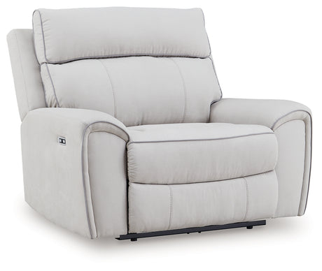Social Pointe Pearl/Ash Power Recliner from Ashley - Luna Furniture