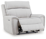 Social Pointe Pearl/Ash Power Recliner from Ashley Furniture - Luna Furniture