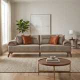 Mia 4-pieces (2 Sofa & 2 Chair) Livingroom Set in Beige from Furnia - Luna Furniture