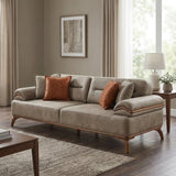 Mia Convertible Sofa in Beige from Furnia - Luna Furniture