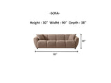 Vizyon Stationary Sofa in Brown from Furnia - Luna Furniture