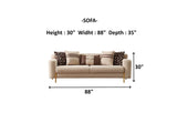 Shelby 4-pieces (2 Sofa & 2 Chair) Livingroom Set in Beige from Furnia - Luna Furniture