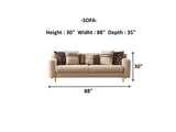 Shelby 4-pieces (2 Sofa & 2 Chair) Livingroom Set in Beige from Furnia - Luna Furniture