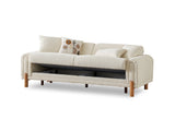 Soho Convertible Sofa in Cream from Furnia - Luna Furniture