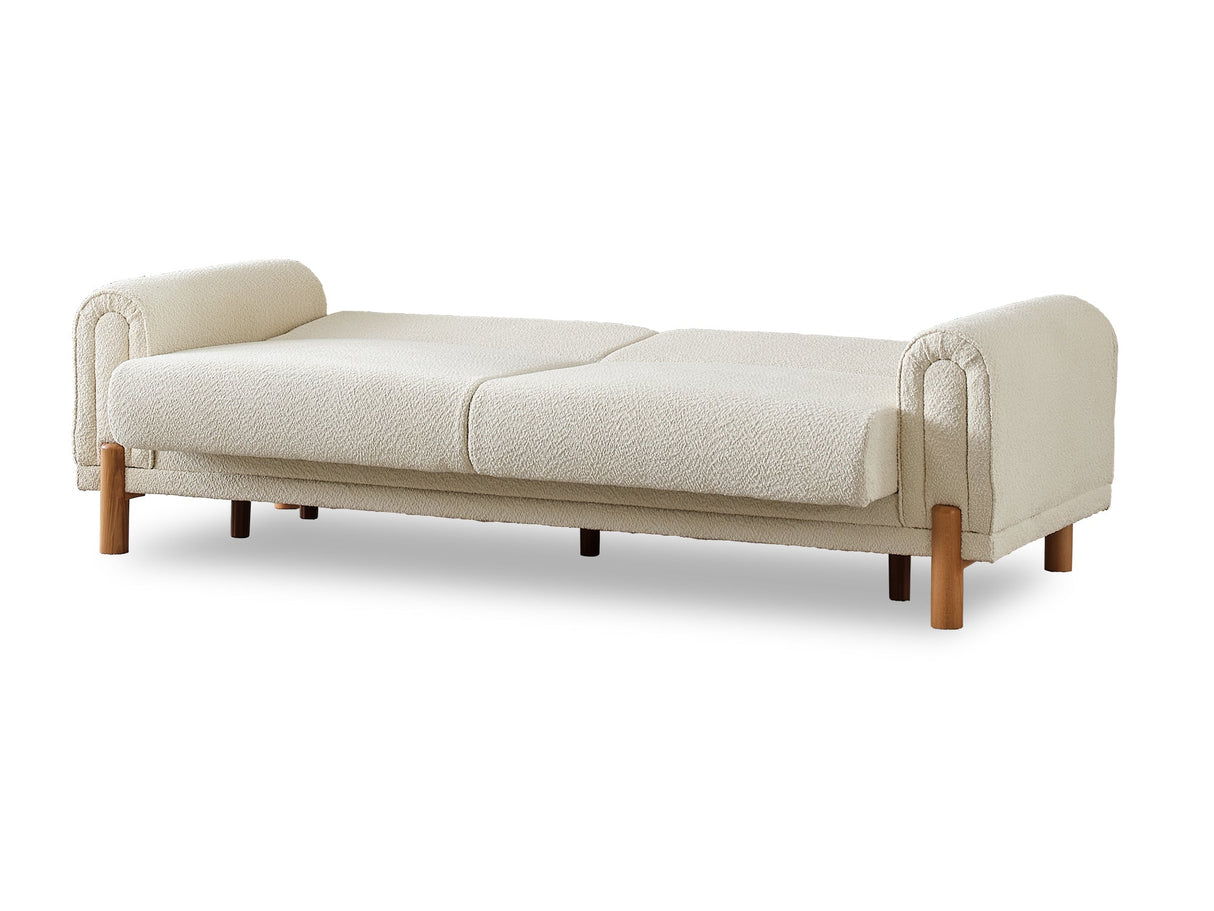 Soho Convertible Sofa in Cream from Furnia - Luna Furniture