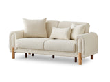 Soho Convertible Loveseat in Cream from Furnia - Luna Furniture