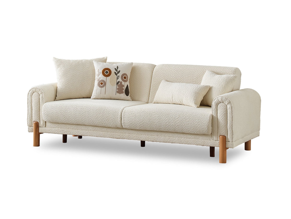 Soho Convertible Sofa in Cream from Furnia - Luna Furniture