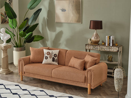 Soho 3-pieces (Sofa & Loveseat & Chair) Livingroom Set in Somon from Furnia - Luna Furniture