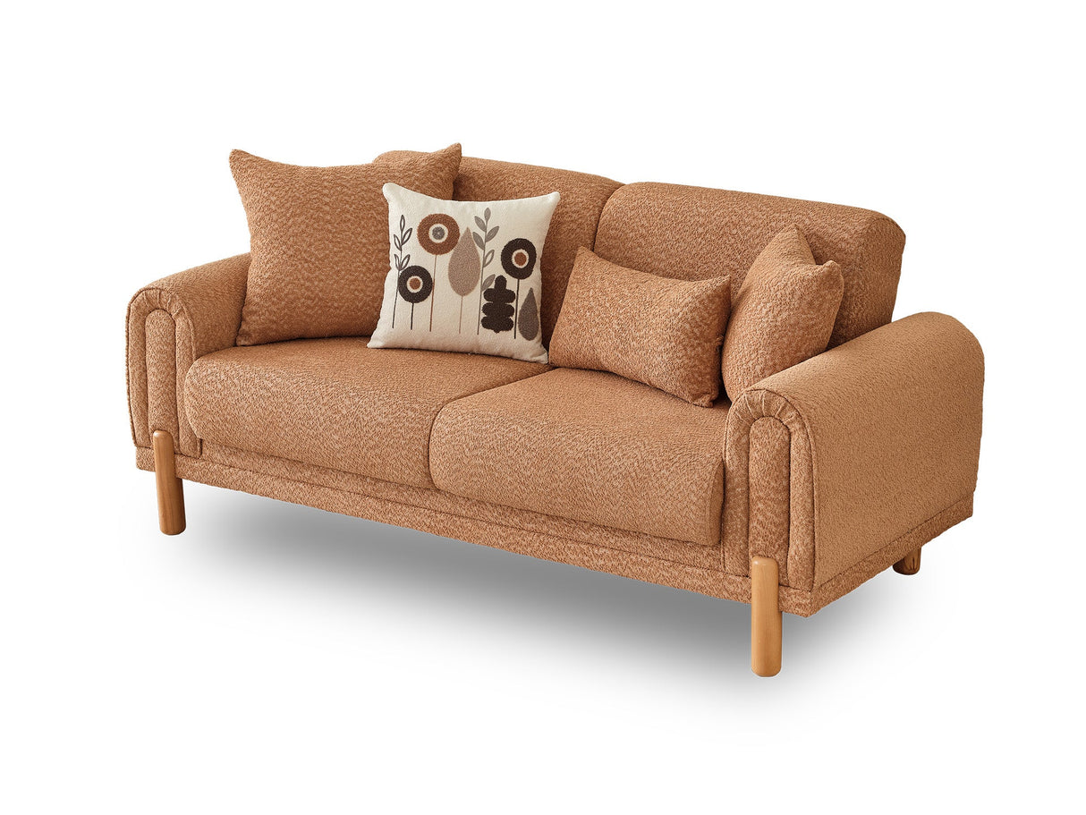 Soho 3-pieces (Sofa & Loveseat & Chair) Livingroom Set in Somon from Furnia - Luna Furniture