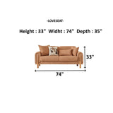 Soho 3-pieces (Sofa & Loveseat & Chair) Livingroom Set in Somon from Furnia - Luna Furniture
